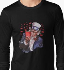 Uncle Sam Solo Cup American College Party Drinking Alcohol Long Sleeve T-Shirt