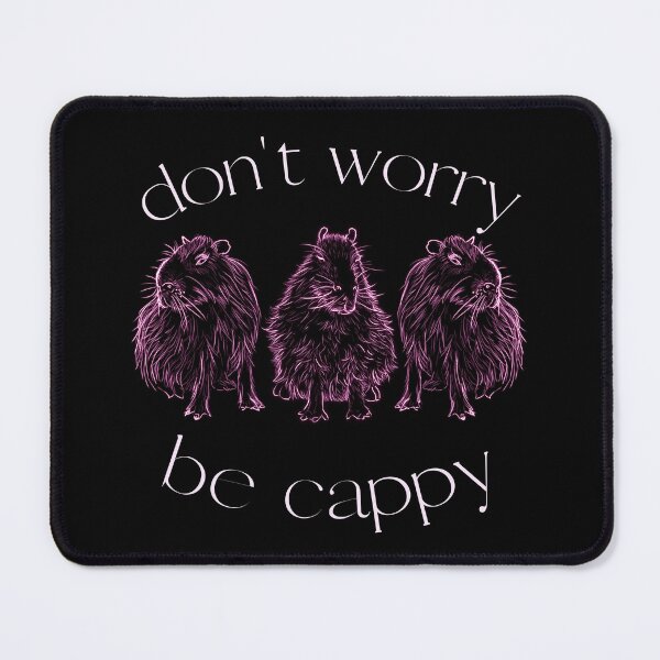 Item preview, Don't Worry Be Cappy Pink Capybaras designed and sold by nimreninmu.