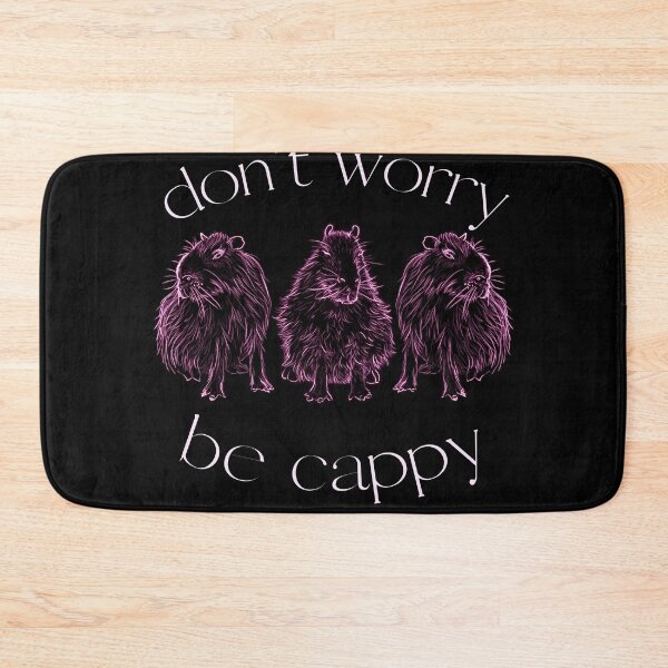 Item preview, Don't Worry Be Cappy Pink Capybaras designed and sold by nimreninmu.