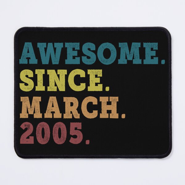 Item preview, Awesome Since March 2005 Retro Vintage 17th Birthday Gift designed and sold by designbychow.