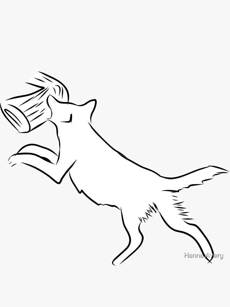 "Bite Sport Line Art" Sticker by Hmavery1234 Redbubble