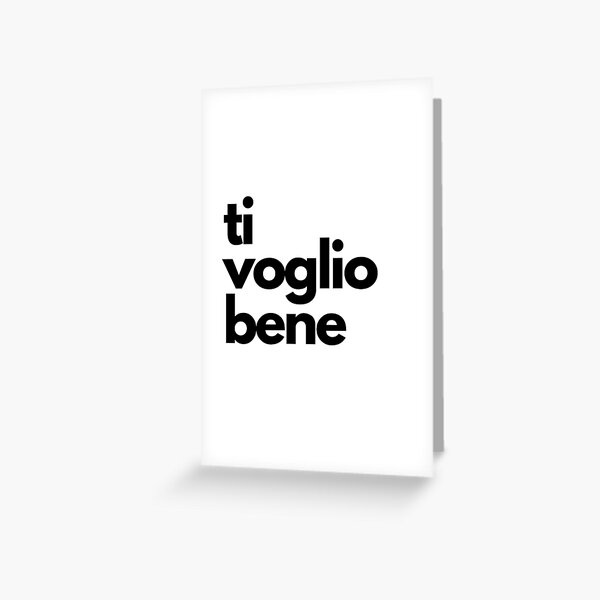 I love you on Italian Ti Voglio Bene. Black vector calligraphy