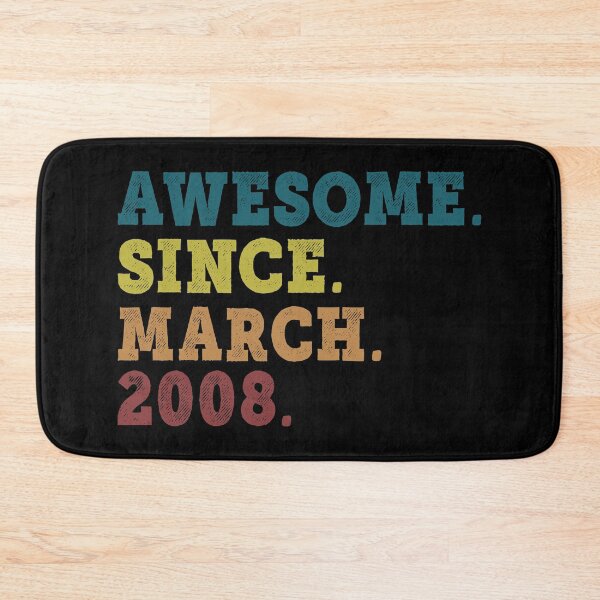 Item preview, Awesome Since March 2008 Retro Vintage 14th Birthday Gift designed and sold by designbychow.