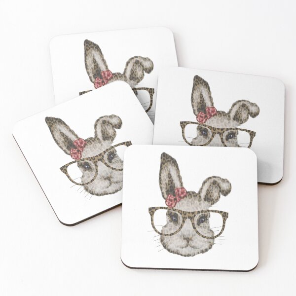 Item preview, Easter Bunny Glasses Leopard designed and sold by EmilyFun.