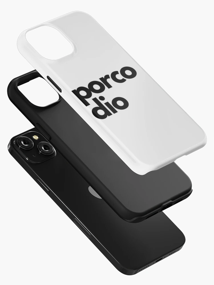 Porco dio, simply black and white iPhone Case by laadolcevita