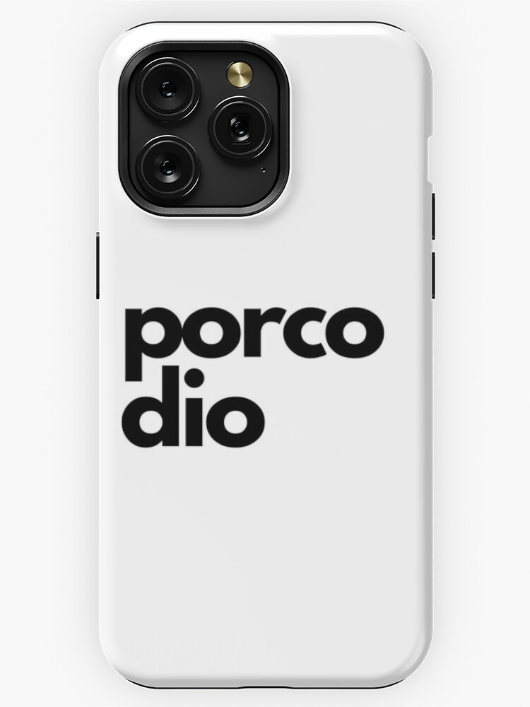 Porco dio, simply black and white iPhone Case by laadolcevita