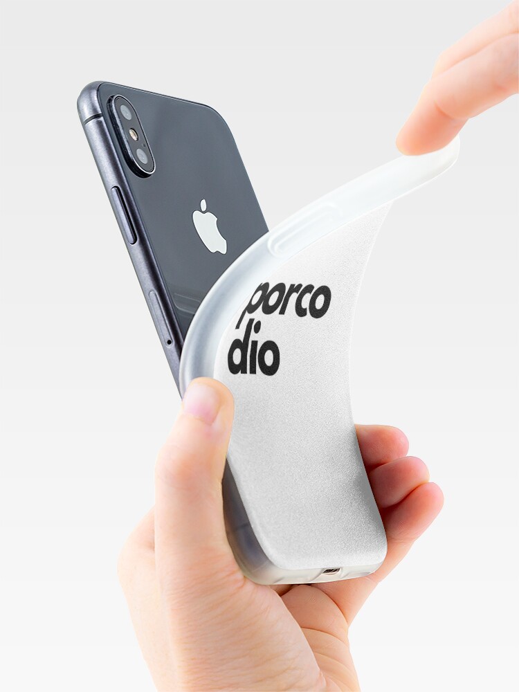 Porco dio, simply black and white iPhone Case by laadolcevita