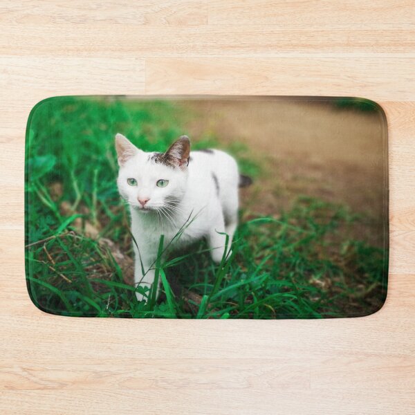 Item preview, Cute and sneaky white cat  designed and sold by anisbbmbrush.