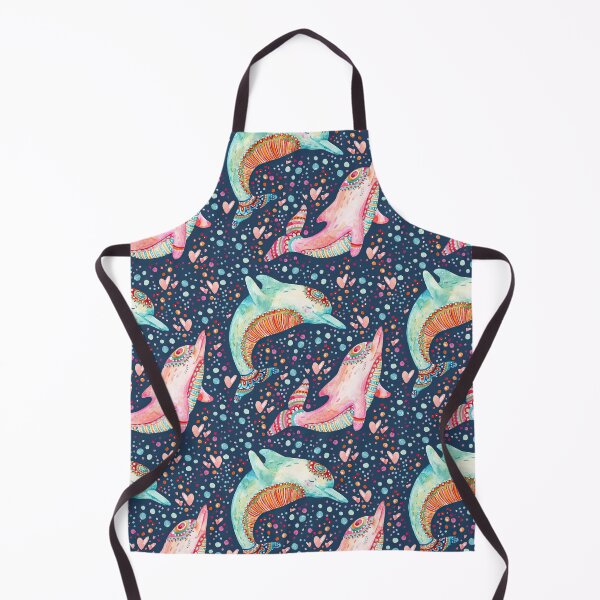 Item preview, Lovely Watercolor Dolphin Bubbles Pattern designed and sold by EmilyFun.