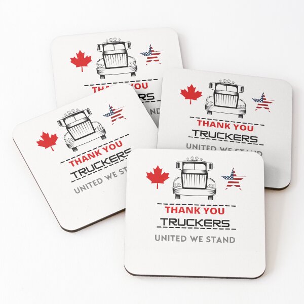 Item preview, Canada & USA -  Thank You Truckers  ( White)  designed and sold by Free2BeMeShop.