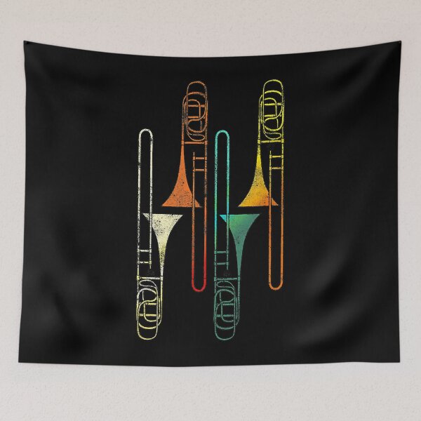 Item preview, Retro Trombone - Jazz Music designed and sold by judysophia.