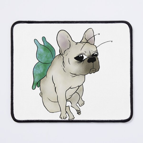 Item preview, French Bulldog- Butterfly Green designed and sold by Barbara Gibbings.