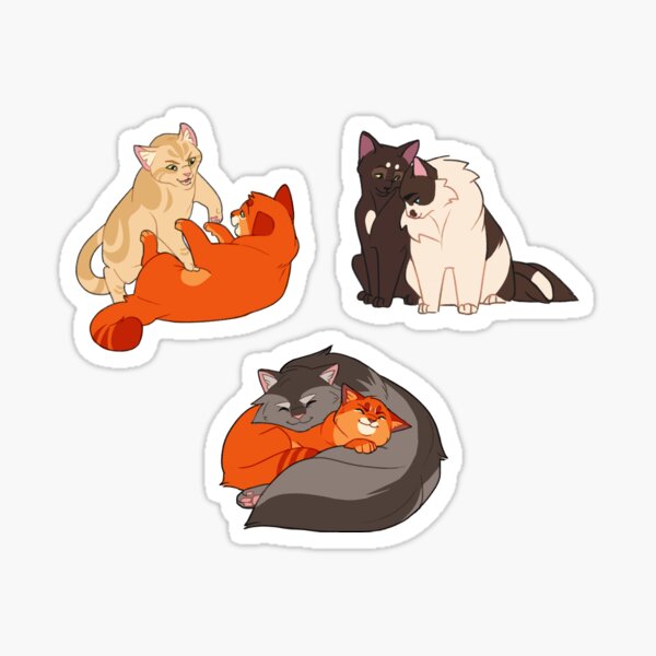 Ravenpaw, Firepaw & Greypaw (Warrior Cats) Sticker by MoonDaneka