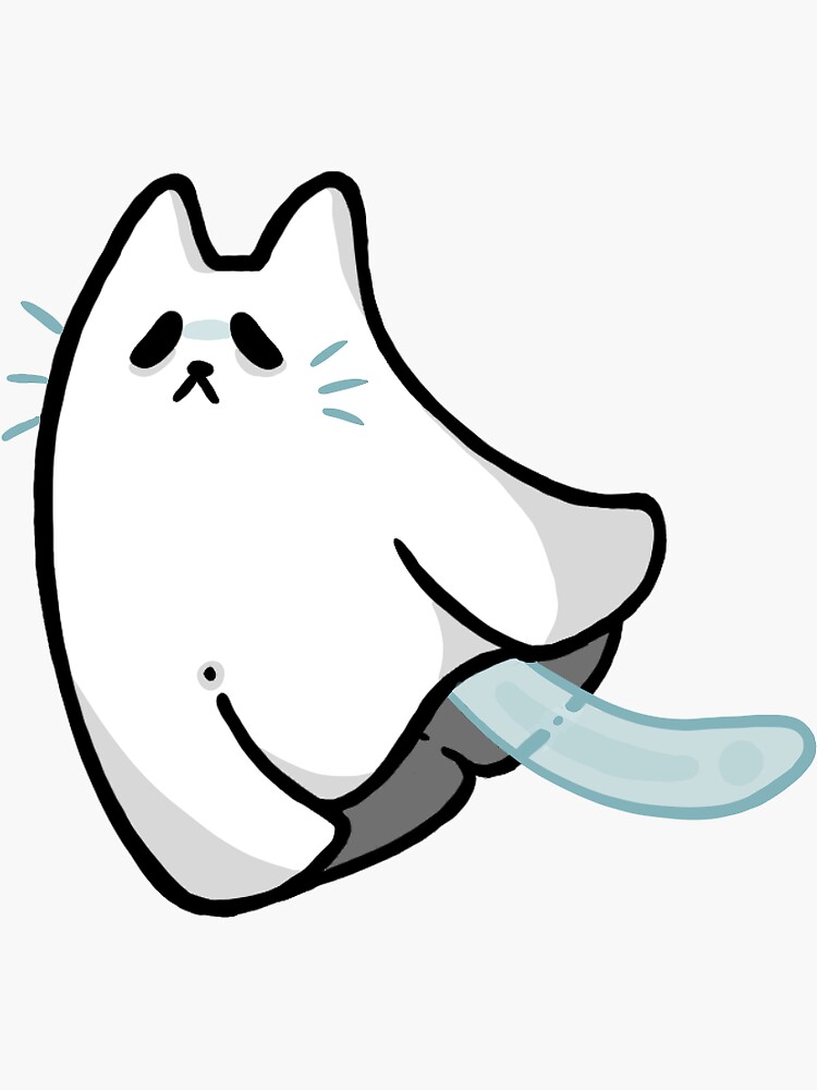 Ghost Cat Sticker —