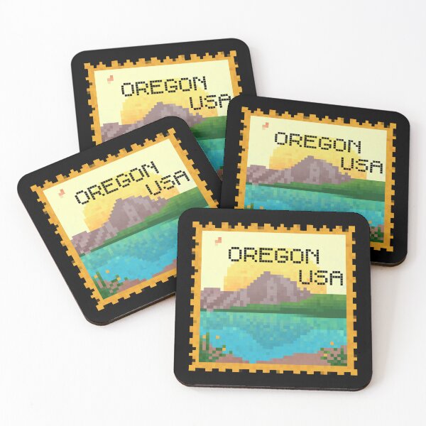 Item preview, Oregon USA Pixelated Stamp designed and sold by DansDankDesigns.