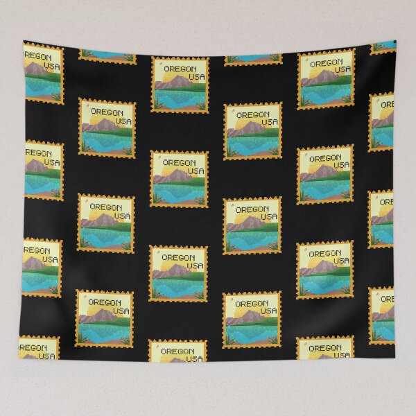 Item preview, Oregon USA Pixelated Stamp designed and sold by DansDankDesigns.