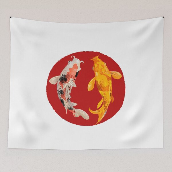 Item preview, Yin Yang Carp Balance Taijitu Japanese Nishikigoi Koi Fish designed and sold by Minnesnowta.