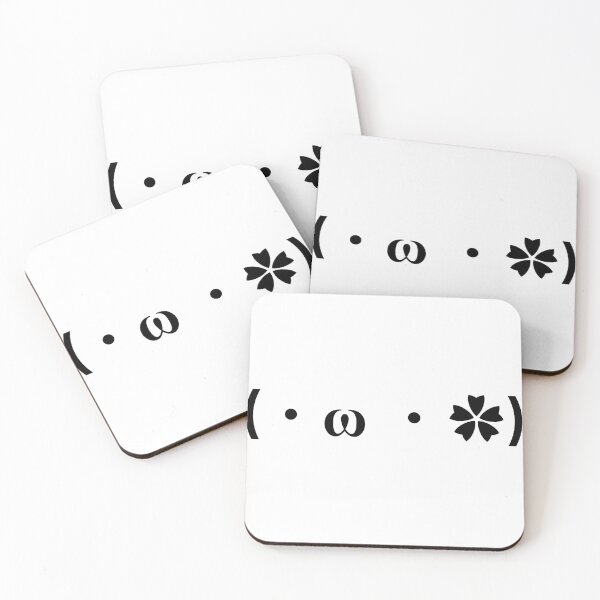 Item preview, Cute kaomoji with a flower black designed and sold by Soft-Maiot.