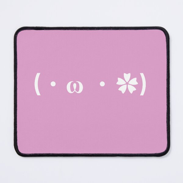 Item preview, Cute kaomoji with a flower white with a purple background designed and sold by Soft-Maiot.