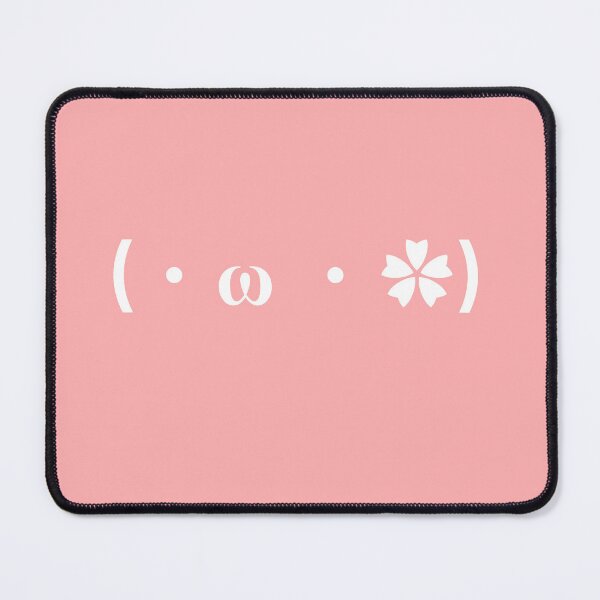 Item preview, Cute kaomoji with a white flower in a pink background designed and sold by Soft-Maiot.