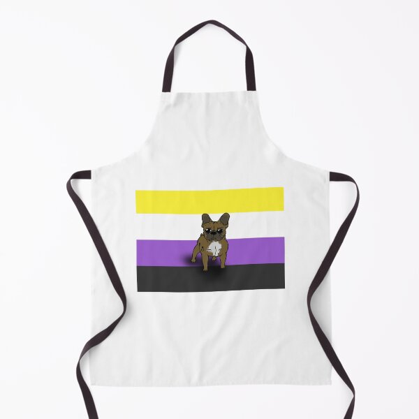 Item preview, French Bulldog- Non Binary Pride Flag designed and sold by Barbara Gibbings.