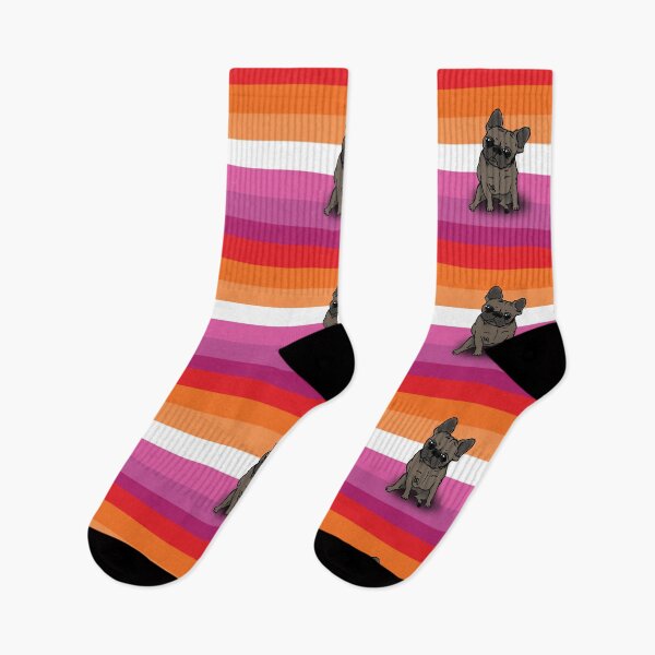 Item preview, French Bulldog- Lesbian Pride Flag designed and sold by Barbara Gibbings.