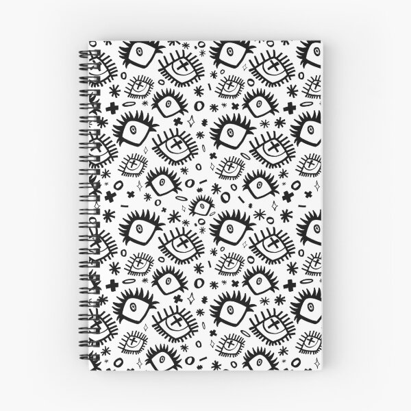 Item preview, White and Black Trippy Eye Doodle Pattern (Drawn With Sharpie) designed and sold by JynnDoesArt.