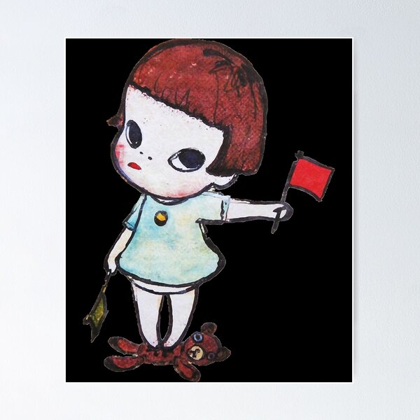 Item preview, Vintage Gifts Everyone Yoshitomo Nara Girl With Signal Flags designed and sold by WaldoHaley1995.