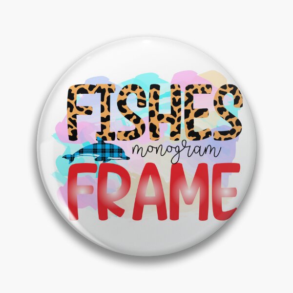 Item preview, Fishes Monogram Frame designed and sold by RED FIR.
