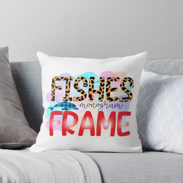 Item preview, Fishes Monogram Frame designed and sold by RED FIR.