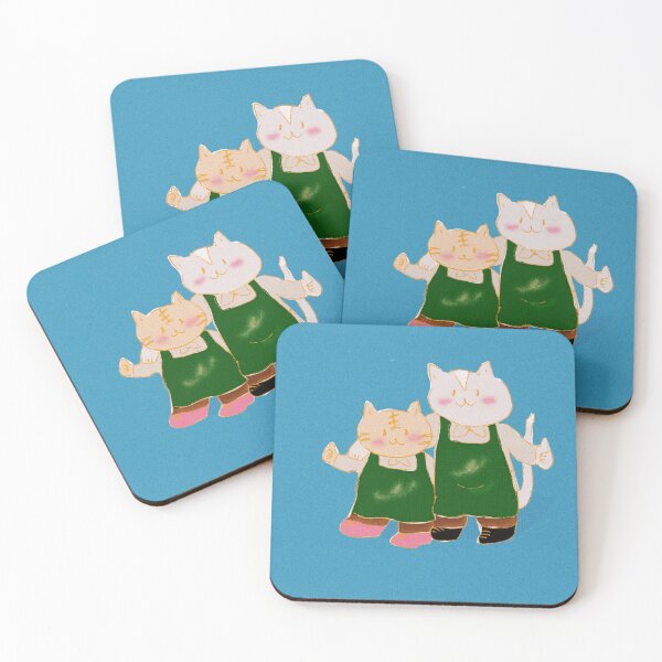 Item preview, milo and truffles- cat baristas designed and sold by commawrld.