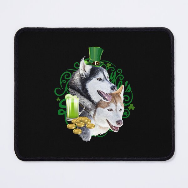 Item preview, St Patrick's Day Irish Saint Patrick Shamrock Husky Love Fun designed and sold by Barnissim.