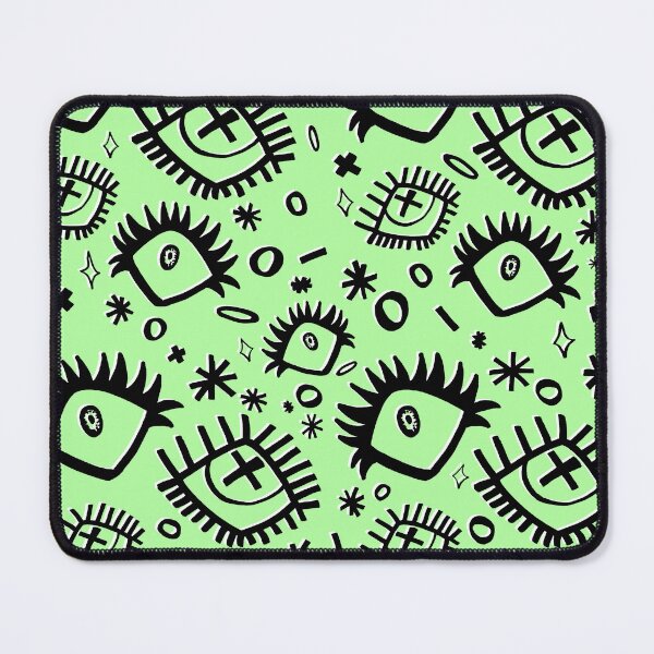 Item preview, Mint Green Trippy Eye Doodle Pattern (Drawn With Sharpie) designed and sold by JynnDoesArt.