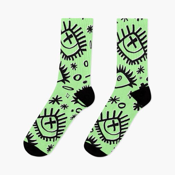 Item preview, Mint Green Trippy Eye Doodle Pattern (Drawn With Sharpie) designed and sold by JynnDoesArt.