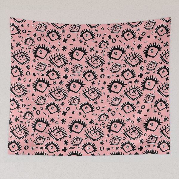 Item preview, Coral Trippy Eye Doodle Pattern (Drawn With Sharpie) designed and sold by JynnDoesArt.