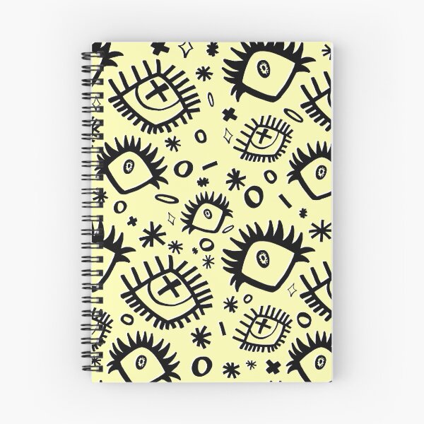 Item preview, Lemon Yellow Trippy Eye Doodle Pattern (Drawn With Sharpie) designed and sold by JynnDoesArt.