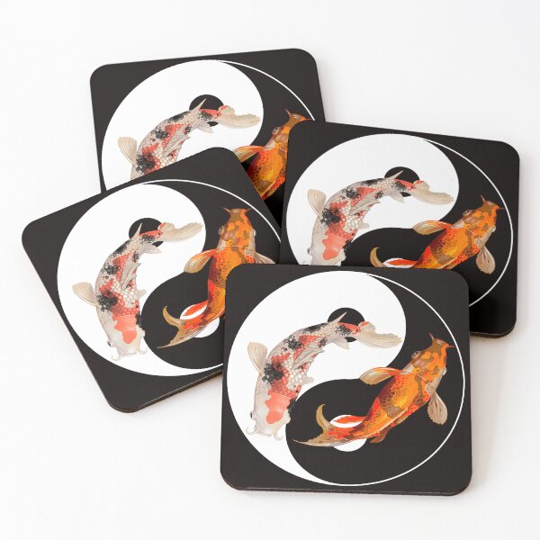 Item preview, Ying Yang Carp Balance Taijitu Japanese Nishikigoi Koi Fish Yin Yang designed and sold by Minnesnowta.