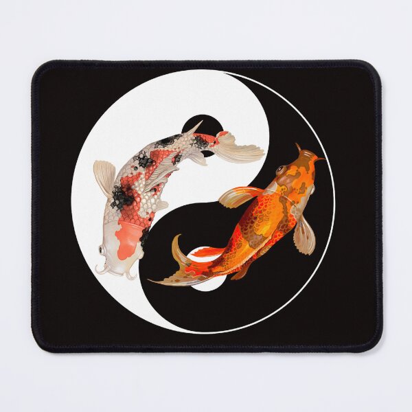 Item preview, Ying Yang Carp Balance Taijitu Japanese Nishikigoi Koi Fish Yin Yang designed and sold by Minnesnowta.