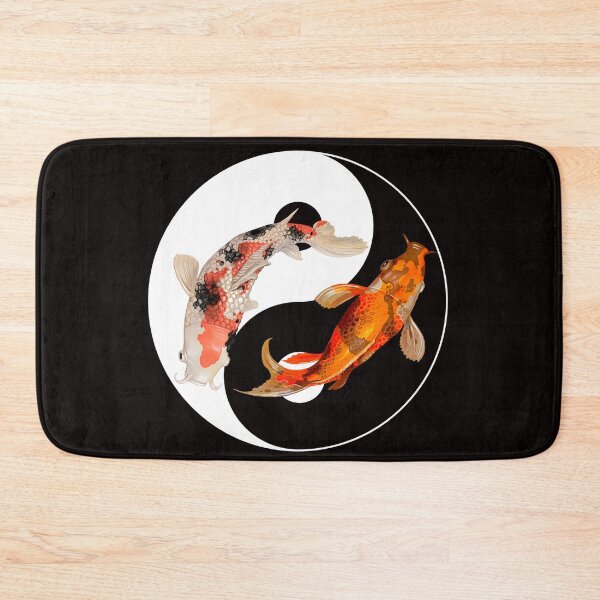 Item preview, Ying Yang Carp Balance Taijitu Japanese Nishikigoi Koi Fish Yin Yang designed and sold by Minnesnowta.