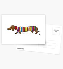 Colourful Dachshund Postcards