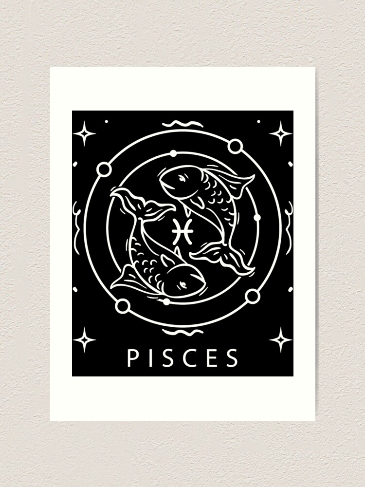 Pisces Zodiac Sign Astrology Birthday Month Pisces Art Print