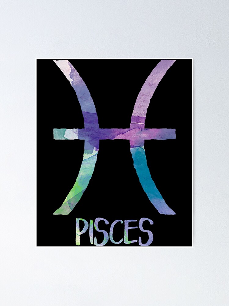 Pisces Zodiac Symbol Astrology Fish Water Sign Poster