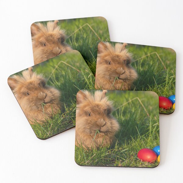 Item preview, Brown dwarf rabbit and three easter eggs designed and sold by Stefan Rotter.