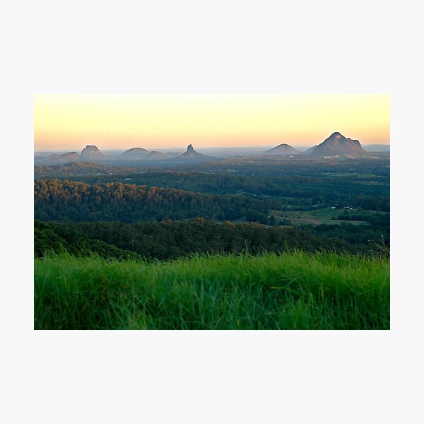 Item preview, Glasshouse Mountains Sunset designed and sold by neroli50.