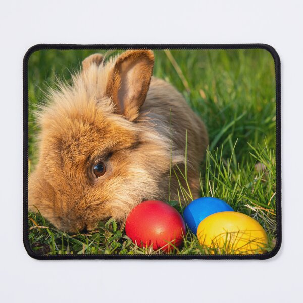 Item preview, Brown dwarf rabbit and three easter eggs designed and sold by Stefan Rotter.