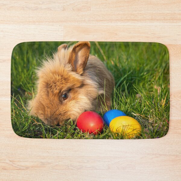 Item preview, Brown dwarf rabbit and three easter eggs designed and sold by Stefan Rotter.