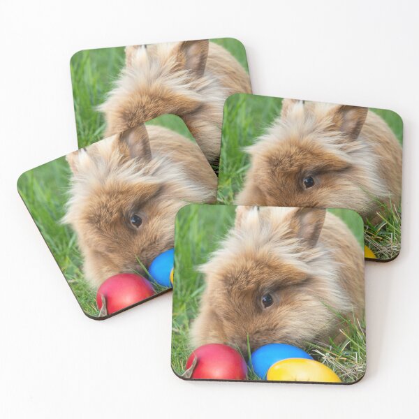 Item preview, Brown dwarf rabbit and three easter eggs designed and sold by Stefan Rotter.