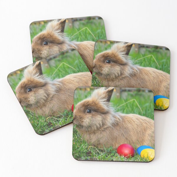 Item preview, Brown dwarf rabbit and three easter eggs designed and sold by Stefan Rotter.