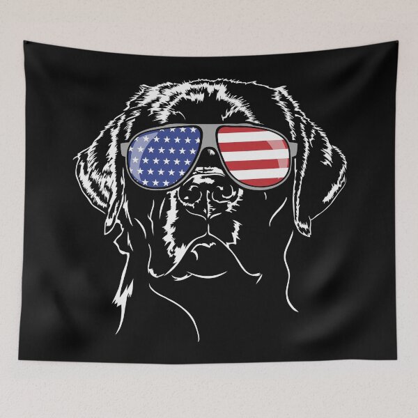 Item preview, Labrador America flag sunglasses dog canine designed and sold by dogarts.
