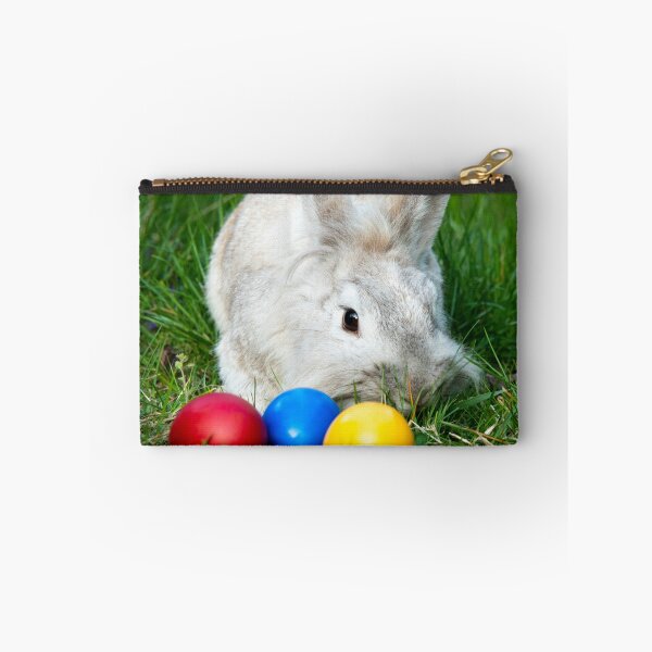 Item preview, White dwarf rabbit and three easter eggs designed and sold by Stefan Rotter.